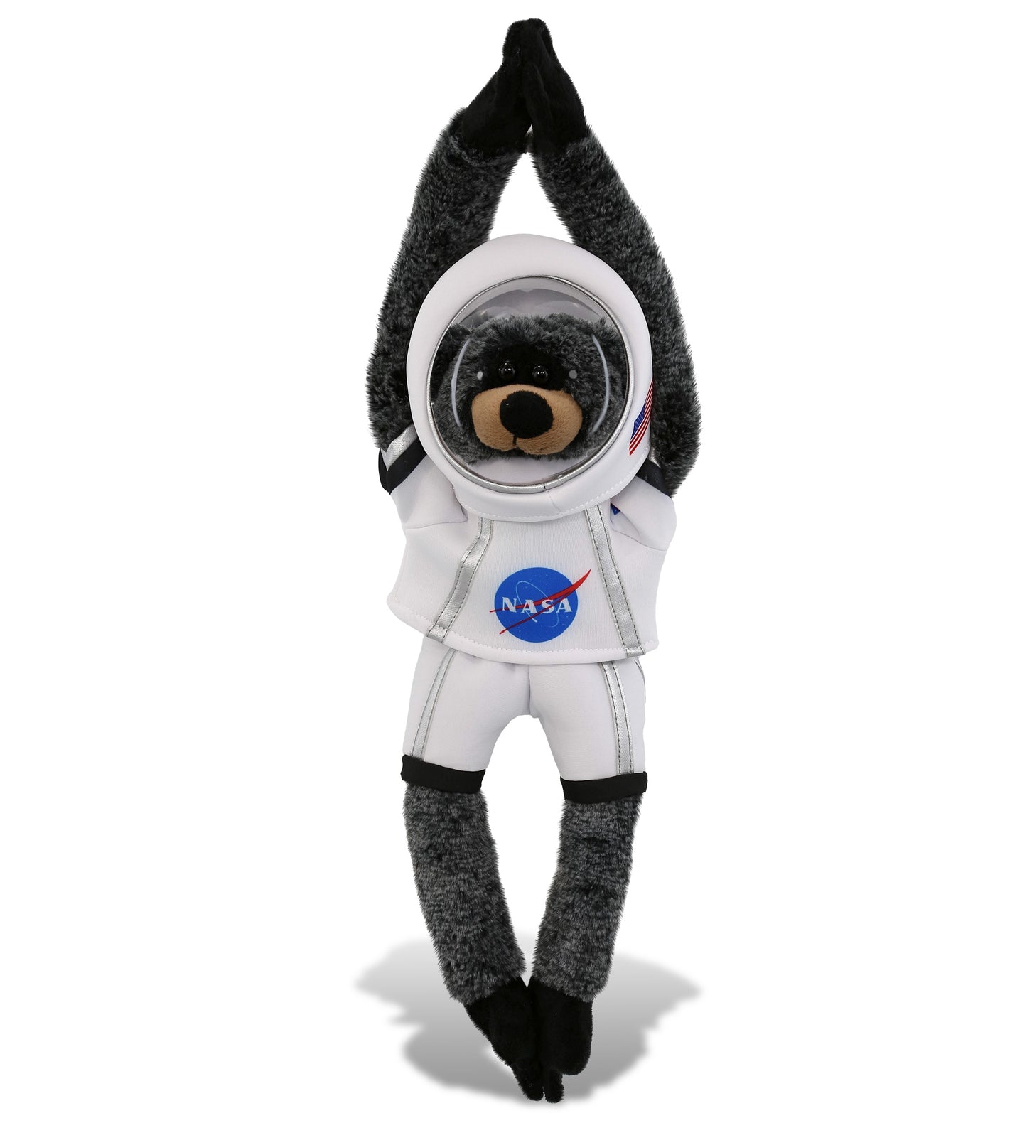 PLUSH ASTRONAUT - SUPER SOFT PLUSH - LONG ARMS - BLACK BEAR