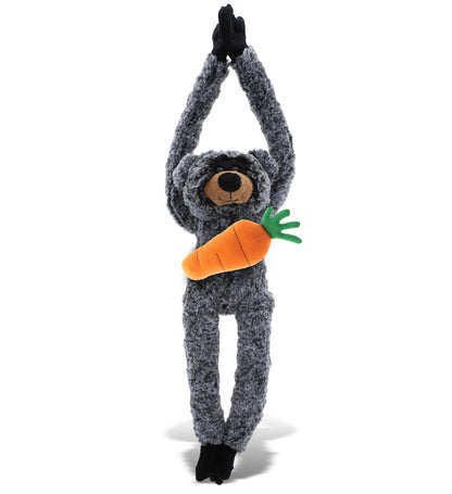 DolliBu Happy Easter Soft Plush Long Arms Black Bear with Carrot - 21 Inches