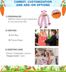 DolliBu Happy Easter Super Soft Plush Long Arms Unicorn with Carrot - 21 Inches