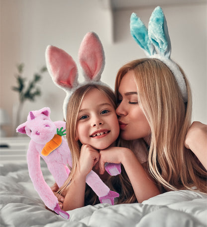 DolliBu Happy Easter Super Soft Plush Long Arms Unicorn with Carrot - 21 Inches