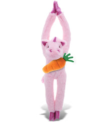 DolliBu Happy Easter Super Soft Plush Long Arms Unicorn with Carrot - 21 Inches