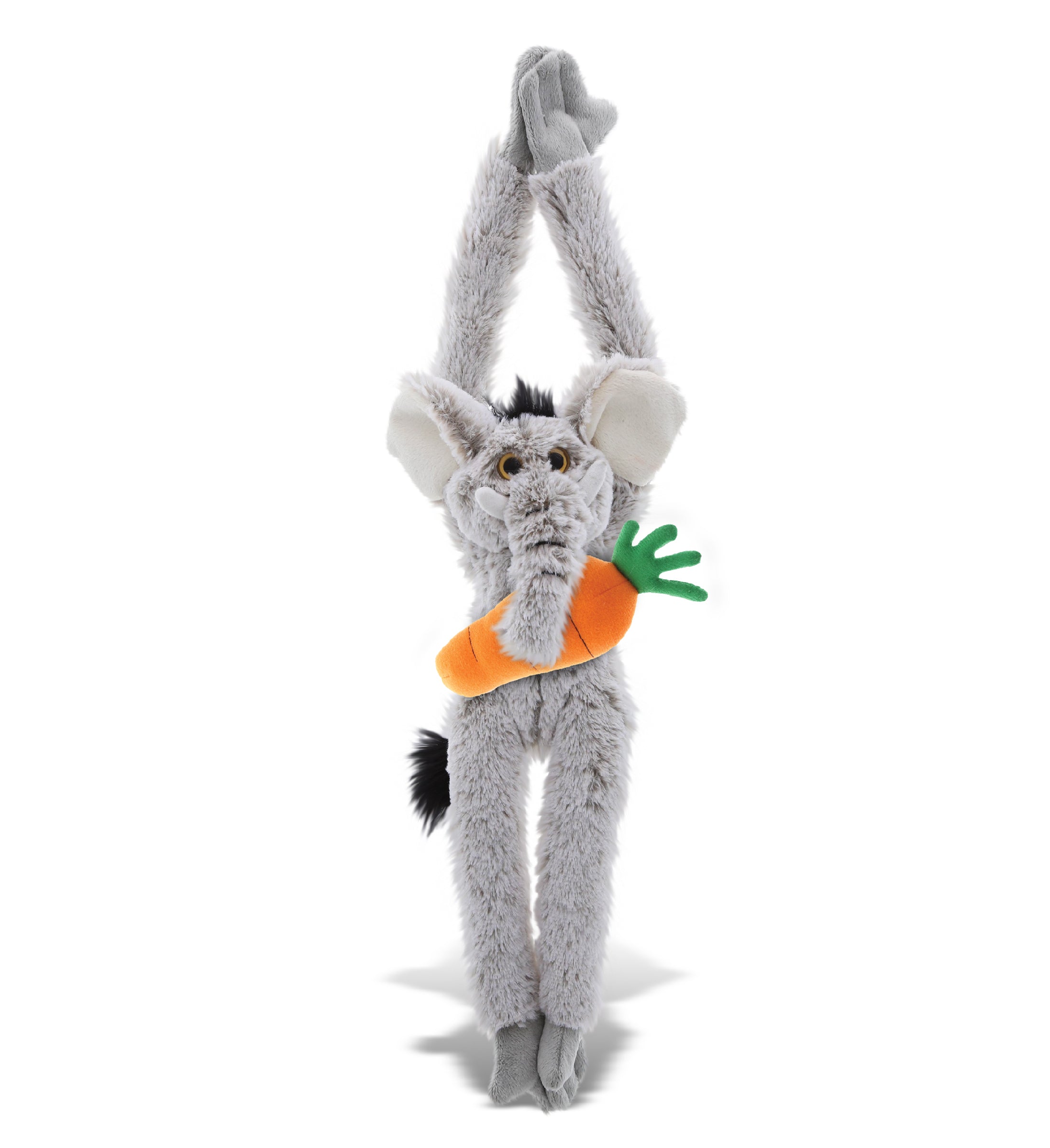 DolliBu Happy Easter Super Soft Plush Long Arms Elephant with Carrot - 21 Inch