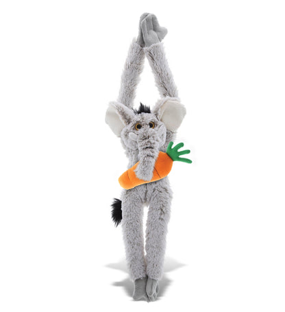 DolliBu Happy Easter Super Soft Plush Long Arms Elephant with Carrot - 21 Inch