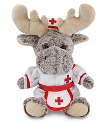 SUPER-SOFT PLUSH - SITTING MOOSE NURSE DRESS UP