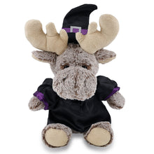SUPER-SOFT PLUSH - SITTING MOOSE WITH WITCH DRESS UP