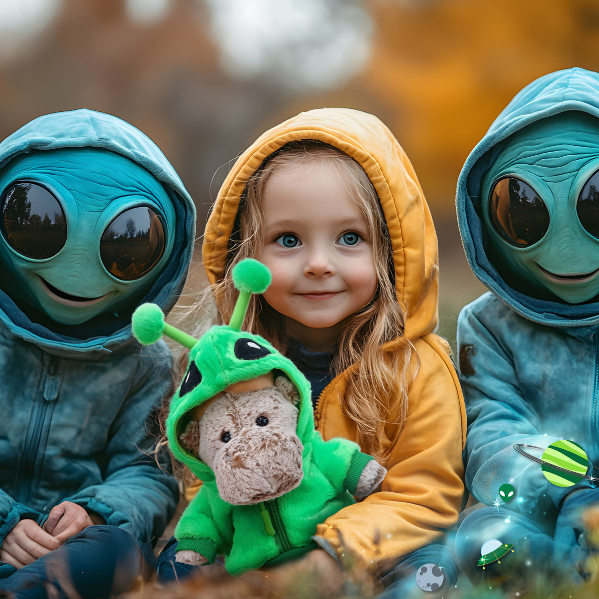 SUPER-SOFT PLUSH - SITTING MOOSE WITH ALIEN SWEATER