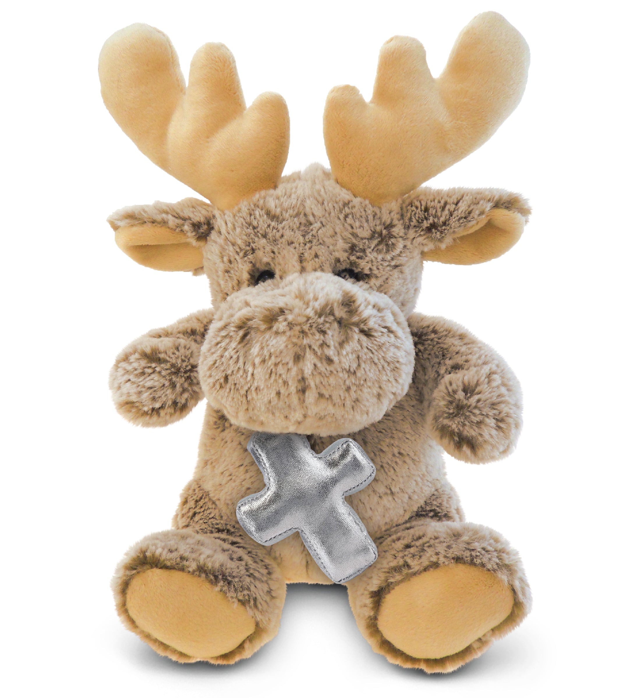 PLUSH CROSS - SUPER-SOFT PLUSH - SITTING MOOSE