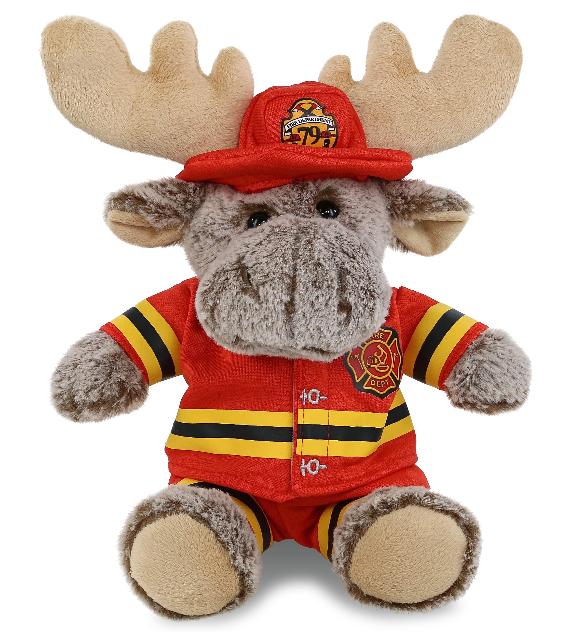 PLUSH FIREMAN - SUPER-SOFT PLUSH - SITTING MOOSE