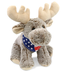 SUPER-SOFT PLUSH - FLOPPY MOOSE WITH USA FLAG BANDANA