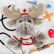 SUPER-SOFT PLUSH - FLOPPY MOOSE With NURSE Dress-Up