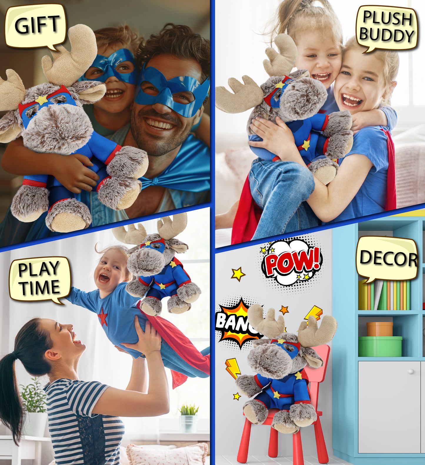 SUPER-SOFT PLUSH - FLOPPY MOOSE SUPER HERO