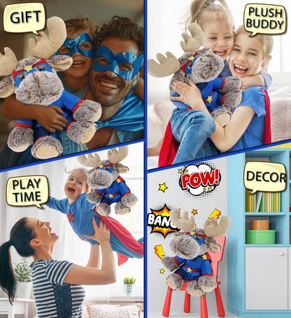 SUPER-SOFT PLUSH - FLOPPY MOOSE SUPER HERO