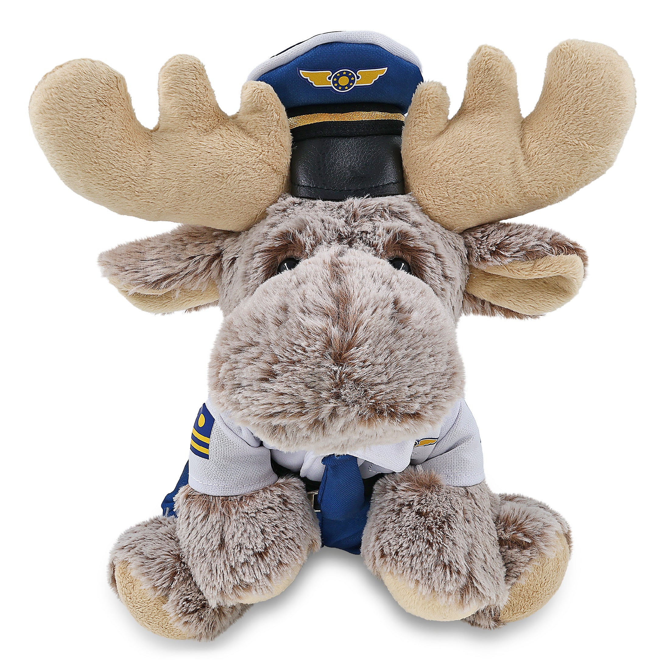 SUPER-SOFT PLUSH - FLOPPY MOOSE WITH PILOT DRESS UP