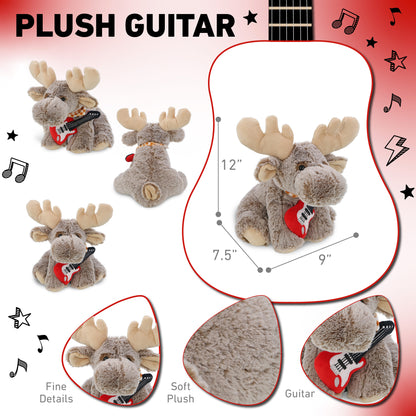 SUPER-SOFT PLUSH - FLOPPY MOOSE WITH GUITAR ADD ON