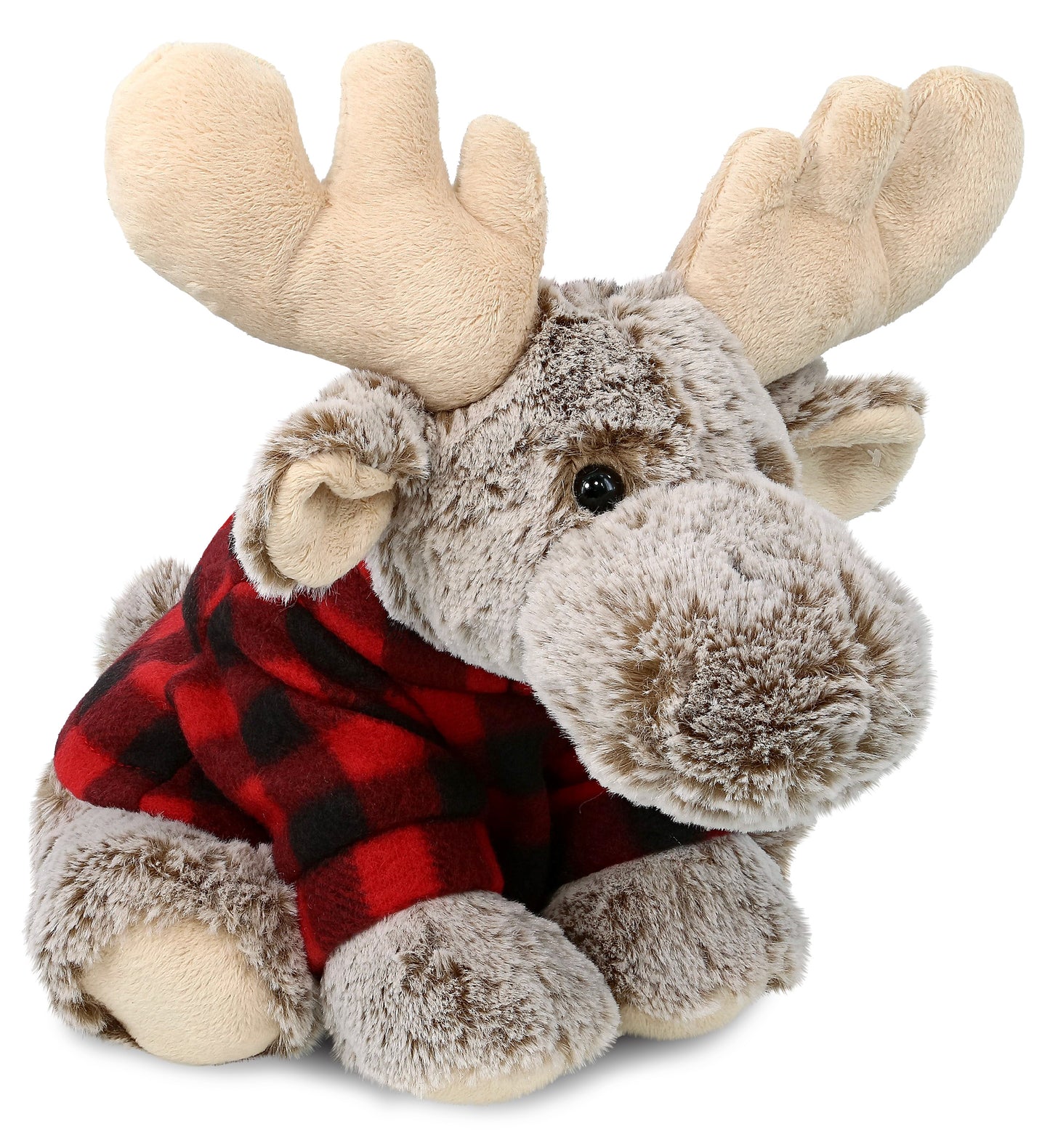 PLUSH RED PLAID HOODIE - SUPER-SOFT PLUSH - FLOPPY MOOSE