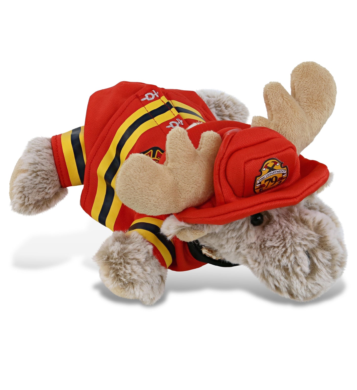 PLUSH FIREMAN - SUPER-SOFT PLUSH - LYING MOOSE