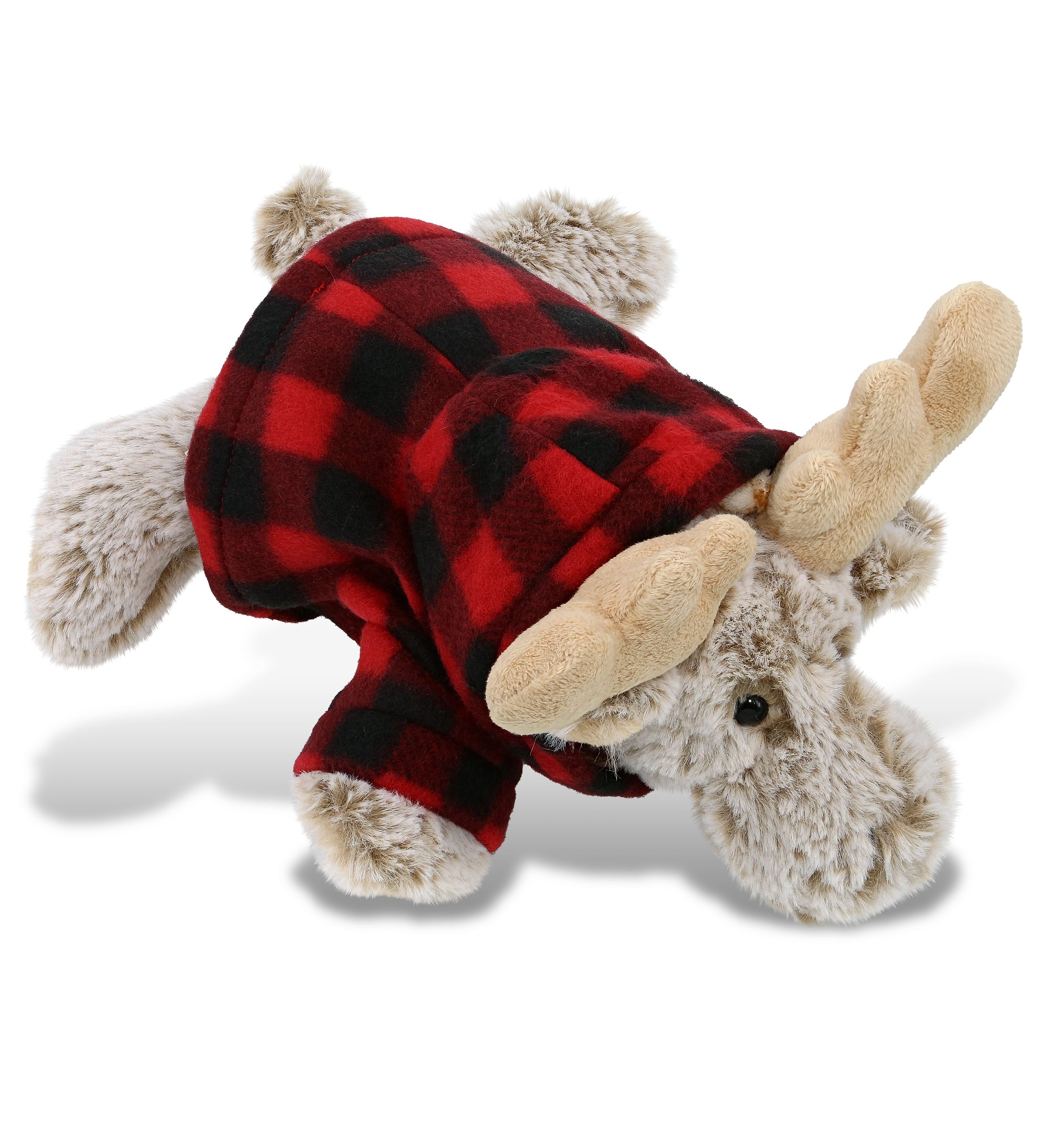 PLUSH RED PLAID HOODIE - SUPER-SOFT PLUSH - LYING MOOSE
