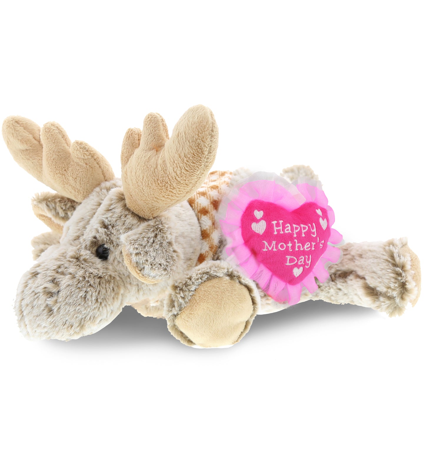 PLUSH MOTHERS DAY HEART - SUPER-SOFT PLUSH - LYING MOOSE