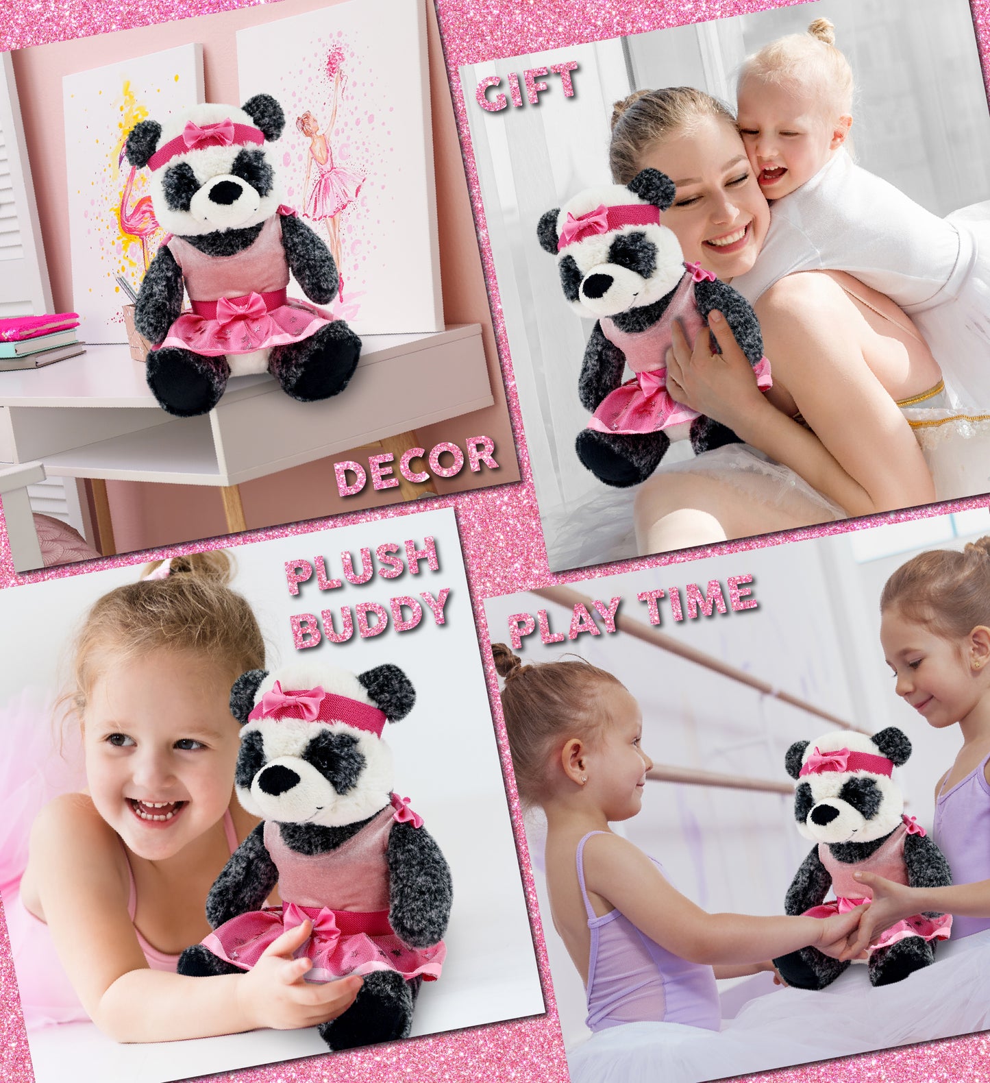 SUPER-SOFT PLUSH - SITTING PANDA Ballerina