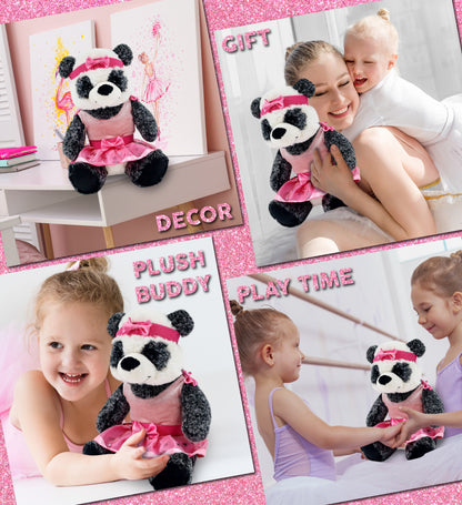 SUPER-SOFT PLUSH - SITTING PANDA Ballerina