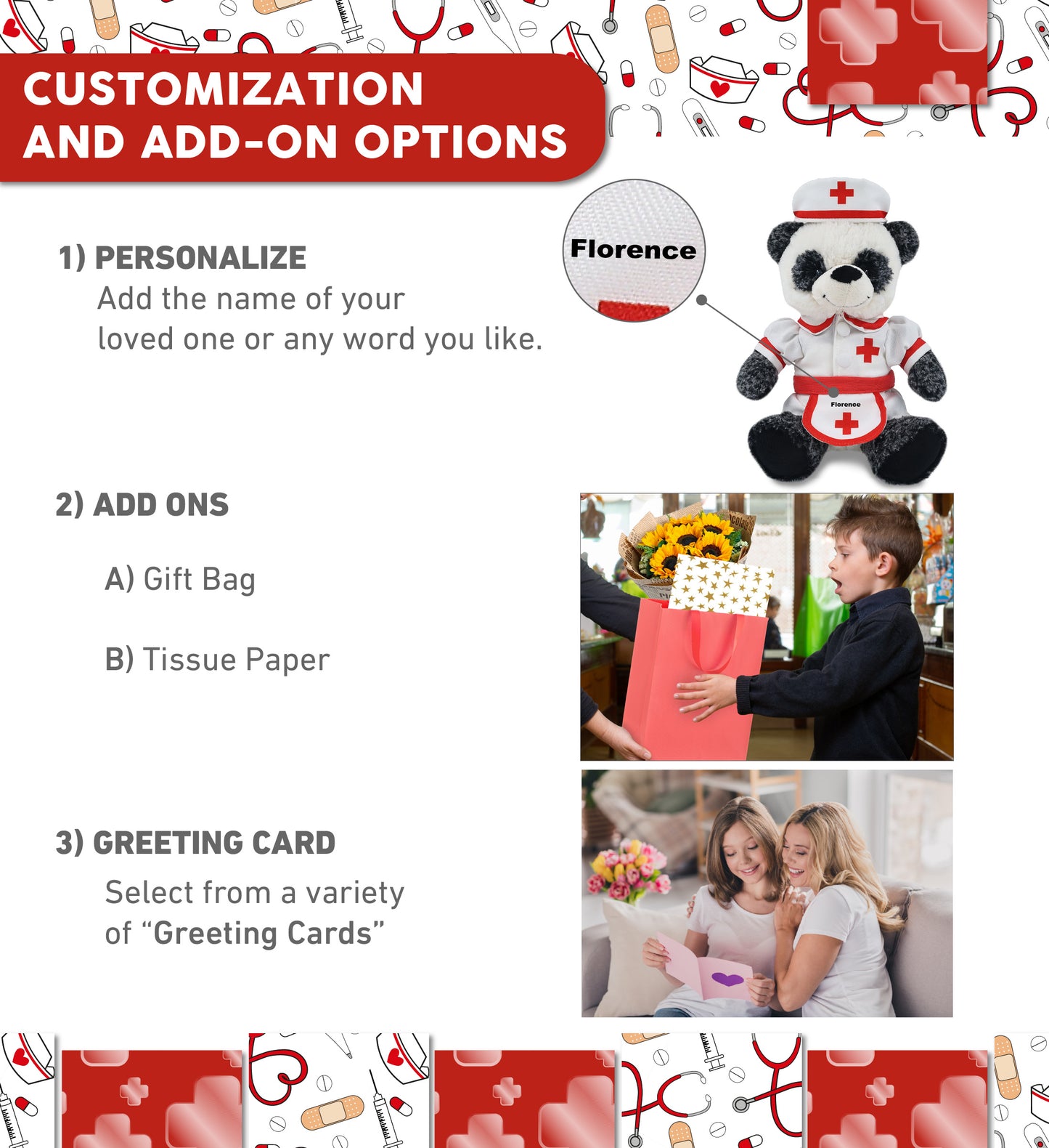 SUPER-SOFT PLUSH - SITTING PANDA NURSE DRESS UP