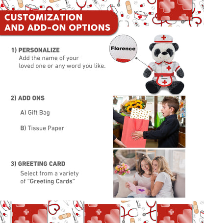 SUPER-SOFT PLUSH - SITTING PANDA NURSE DRESS UP