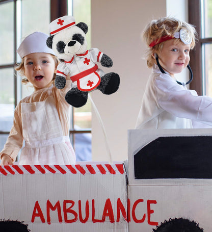 SUPER-SOFT PLUSH - SITTING PANDA NURSE DRESS UP