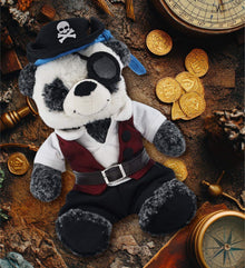 SUPER-SOFT PLUSH - SITTING PANDA WITH PIRATE DRESS UP
