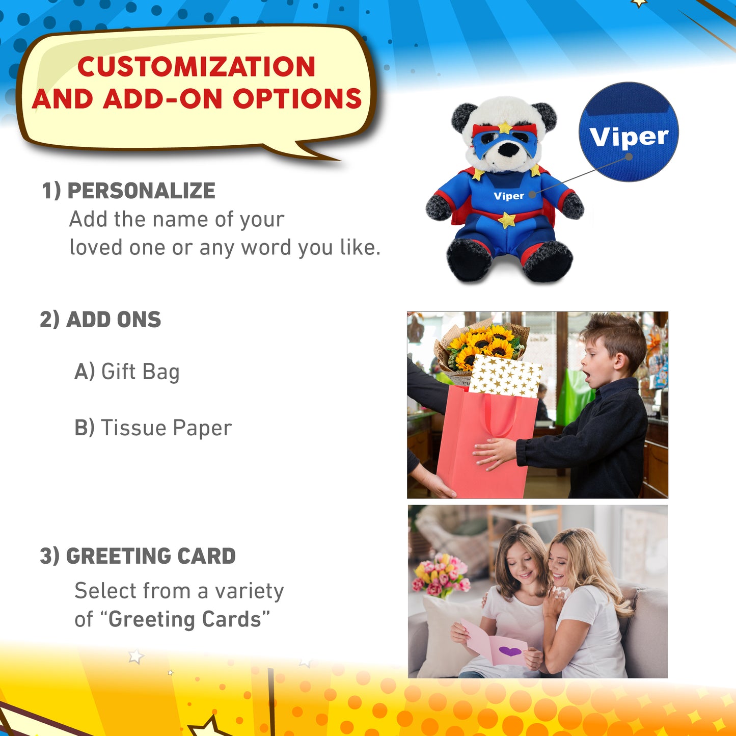 SUPER-SOFT PLUSH - SITTING PANDA WITH SUPER HERO DRESS UP