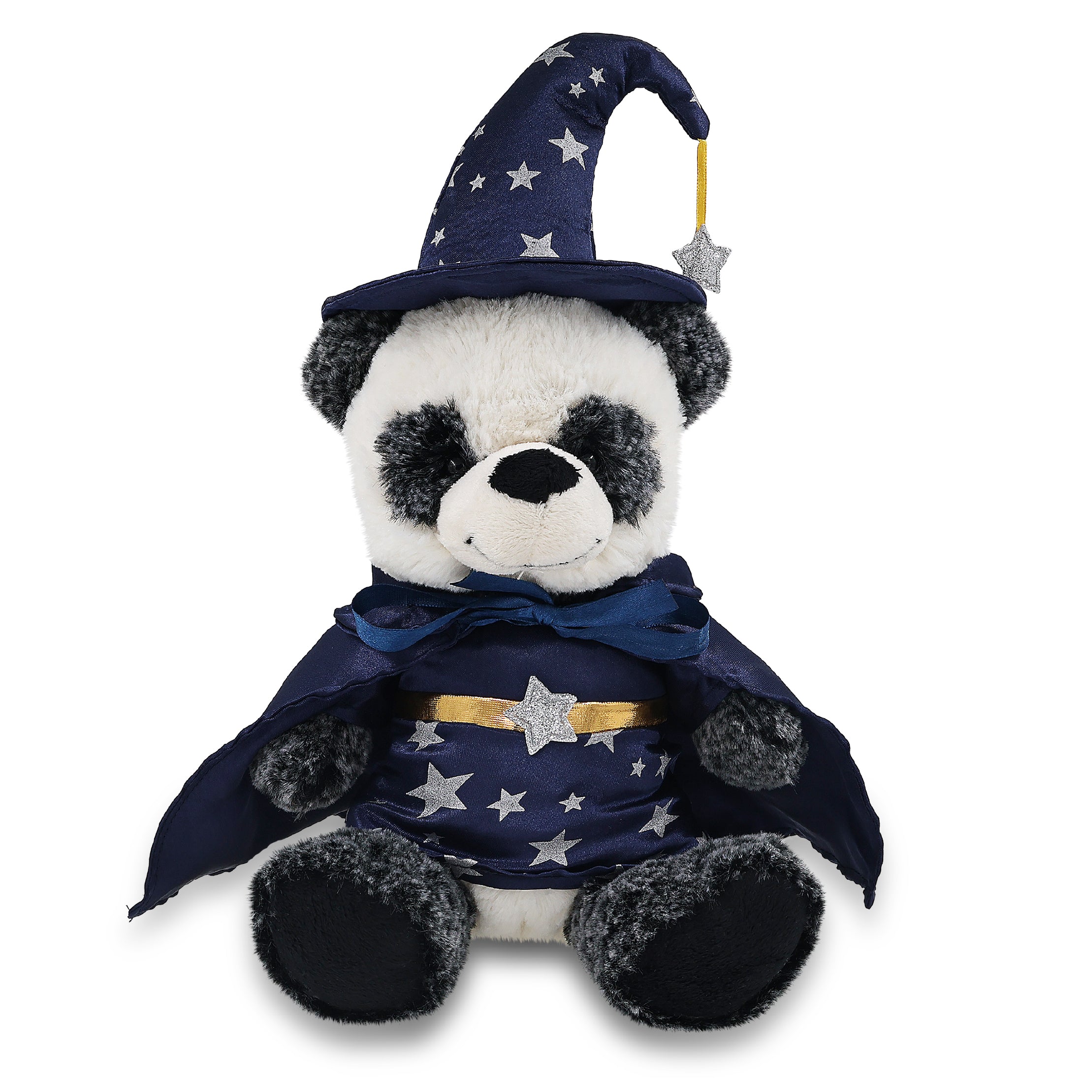 SUPER-SOFT PLUSH - SITTING PANDA WITH WIZARD DRESS UP