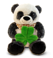PLUSH SHAMROCK - SUPER-SOFT PLUSH - SITTING PANDA