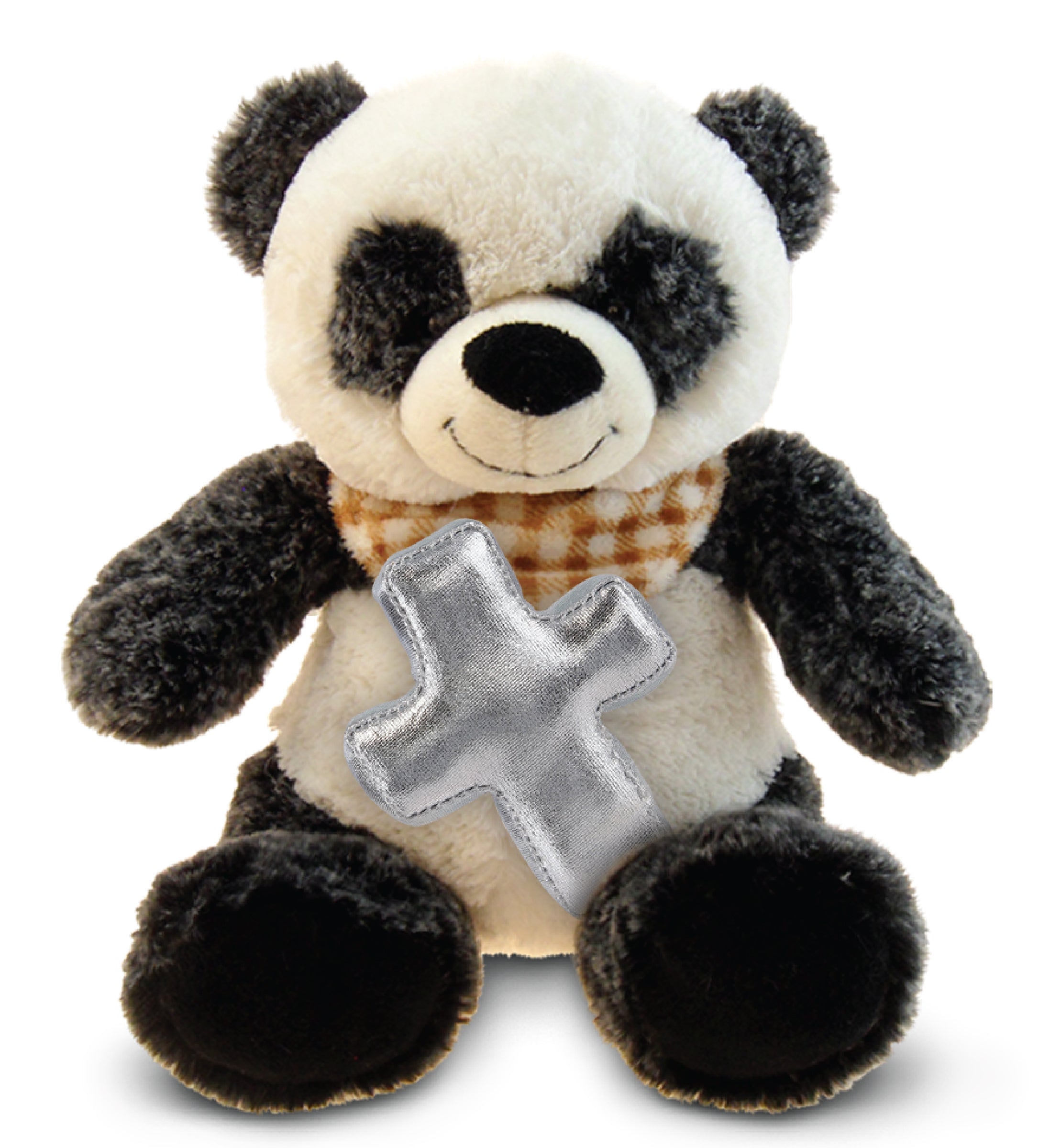 PLUSH CROSS - SUPER-SOFT PLUSH - SITTING PANDA