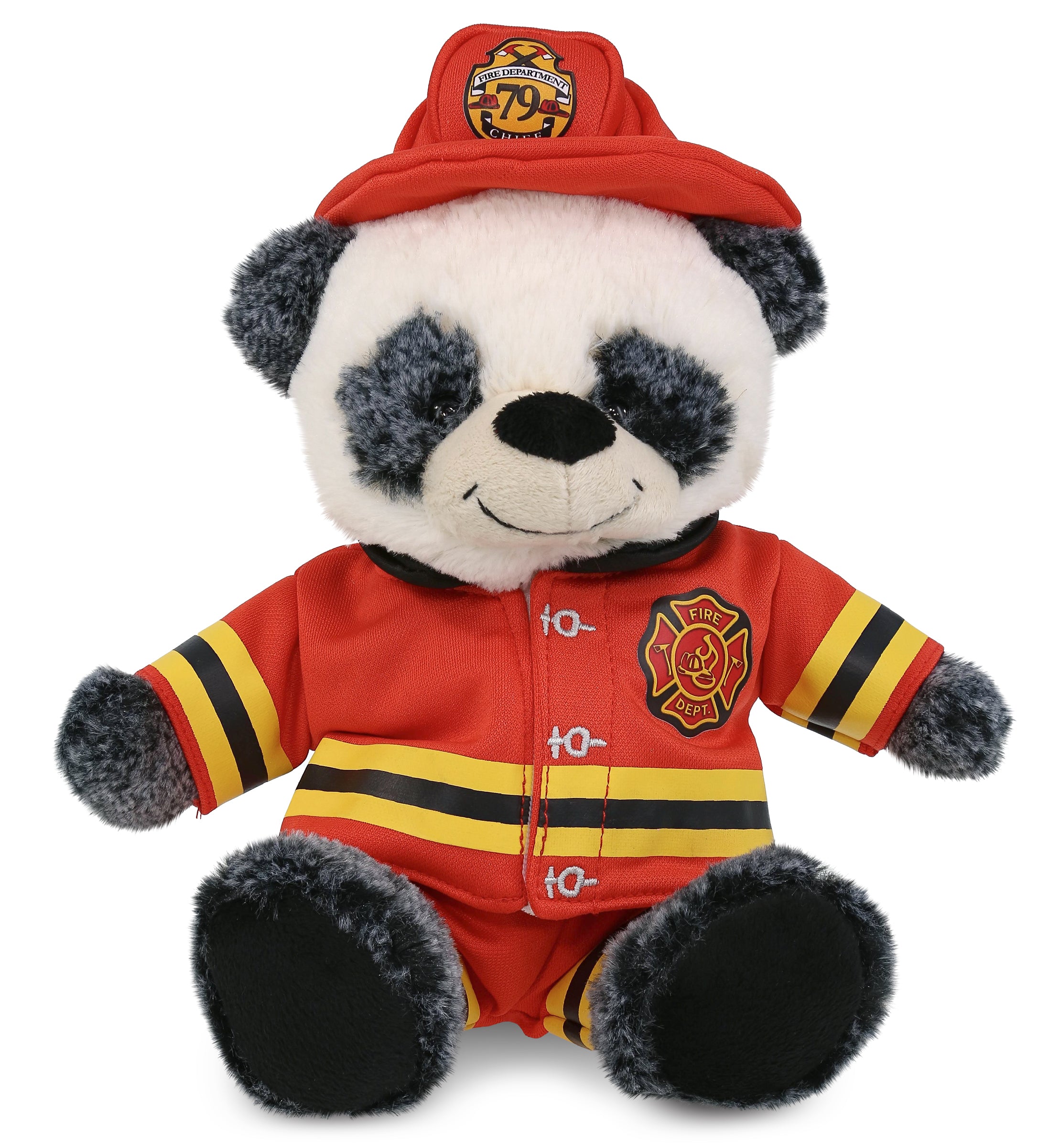 PLUSH FIREMAN - SUPER-SOFT PLUSH - SITTING PANDA
