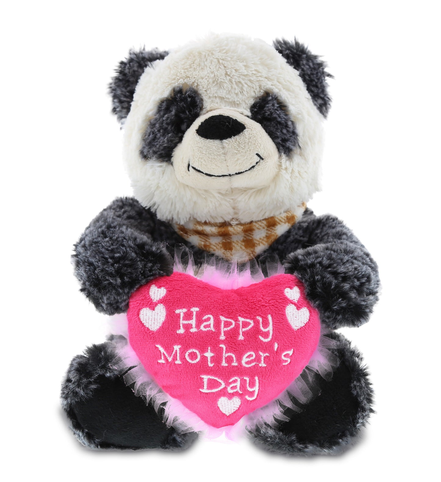 PLUSH MOTHERS DAY HEART - SUPER-SOFT PLUSH - SITTING PANDA