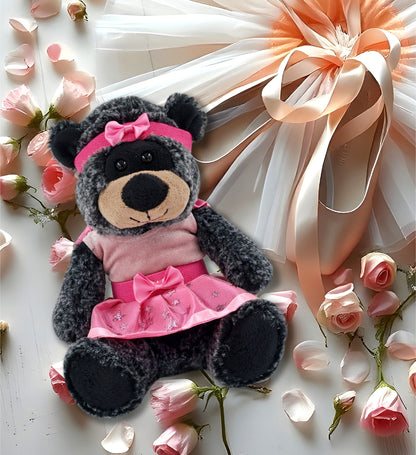 SUPER-SOFT PLUSH - SITTING BLACK BEAR Ballerina