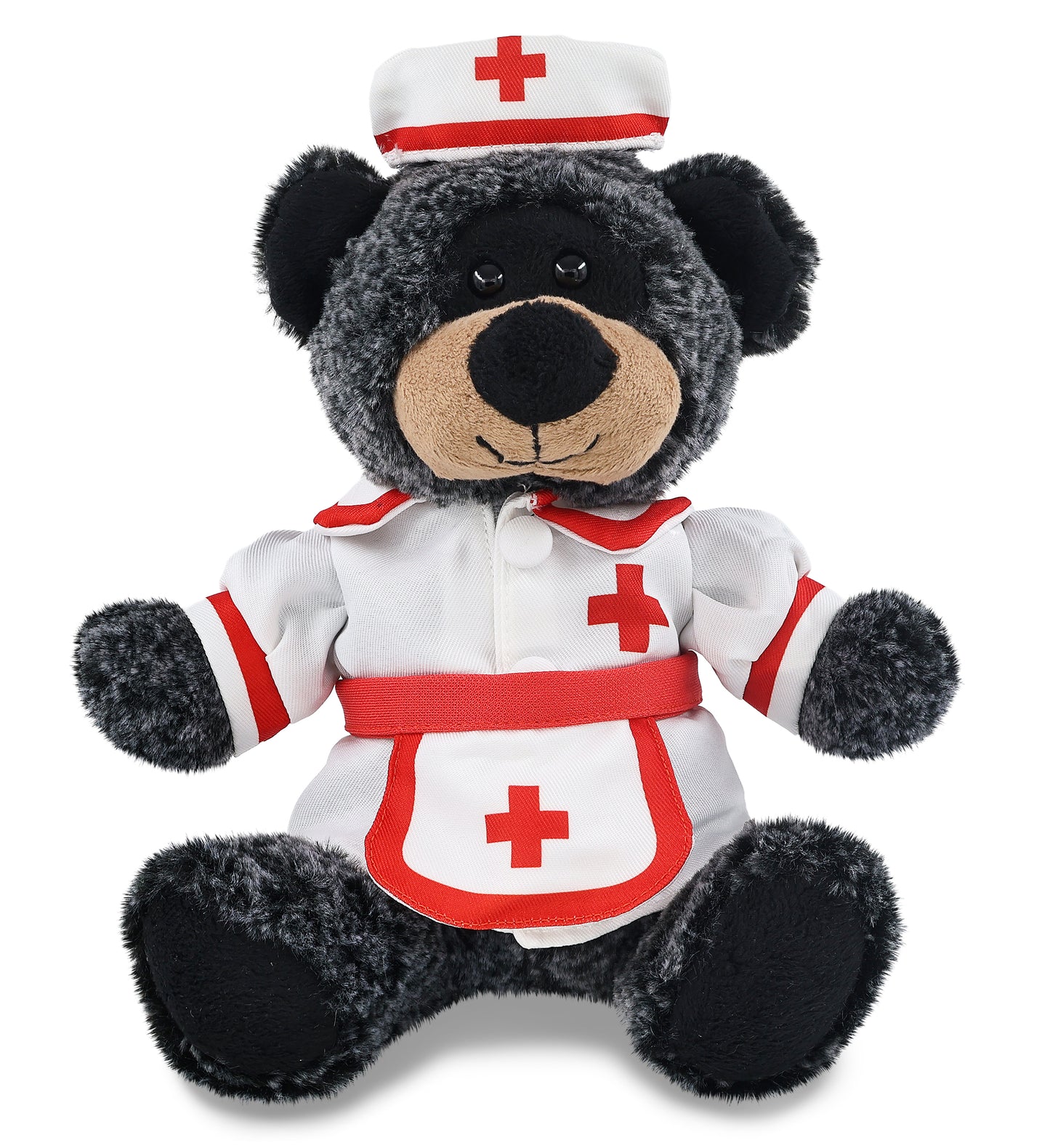 SUPER-SOFT PLUSH - SITTING BLACK BEAR NURSE DRESS UP