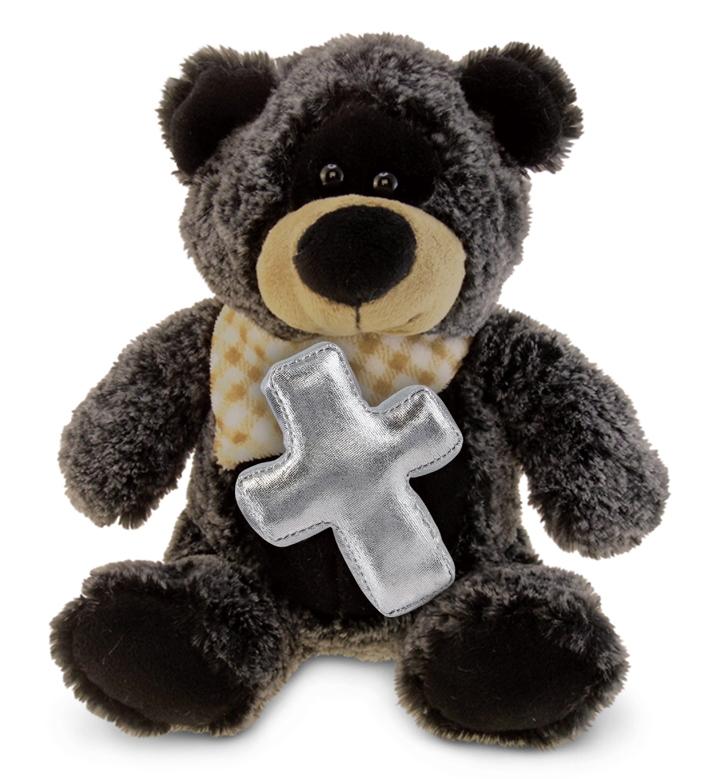 PLUSH CROSS - SUPER-SOFT PLUSH - SITTING BLACK BEAR