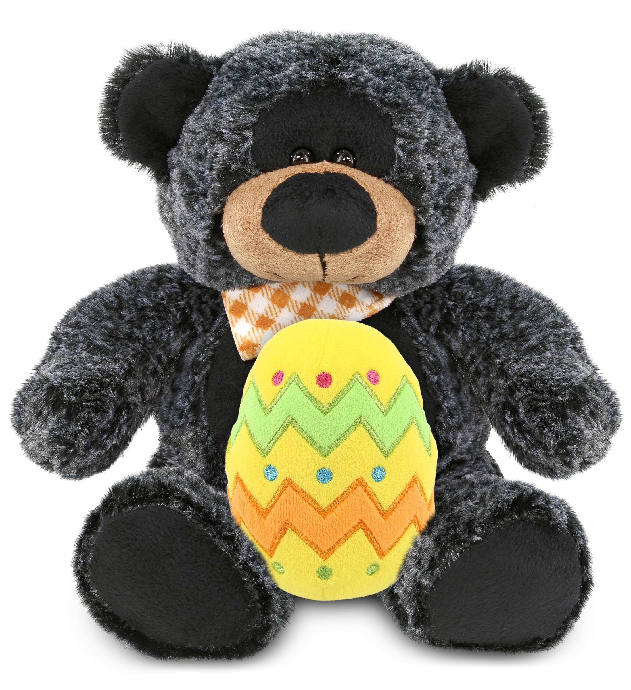 PLUSH EASTER EGG - SUPER-SOFT PLUSH - SITTING BLACK BEAR