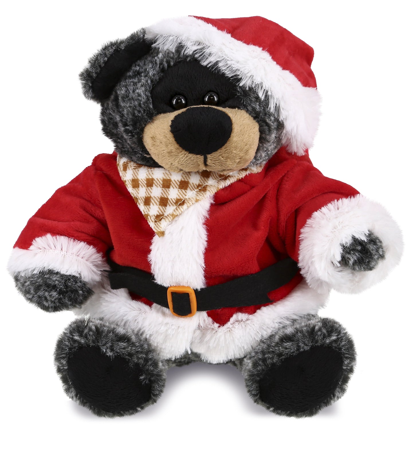 PLUSH SANTA - SUPER-SOFT PLUSH - SITTING BLACK BEAR