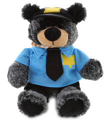 PLUSH POLICE - SUPER-SOFT PLUSH - SITTING BLACK BEAR