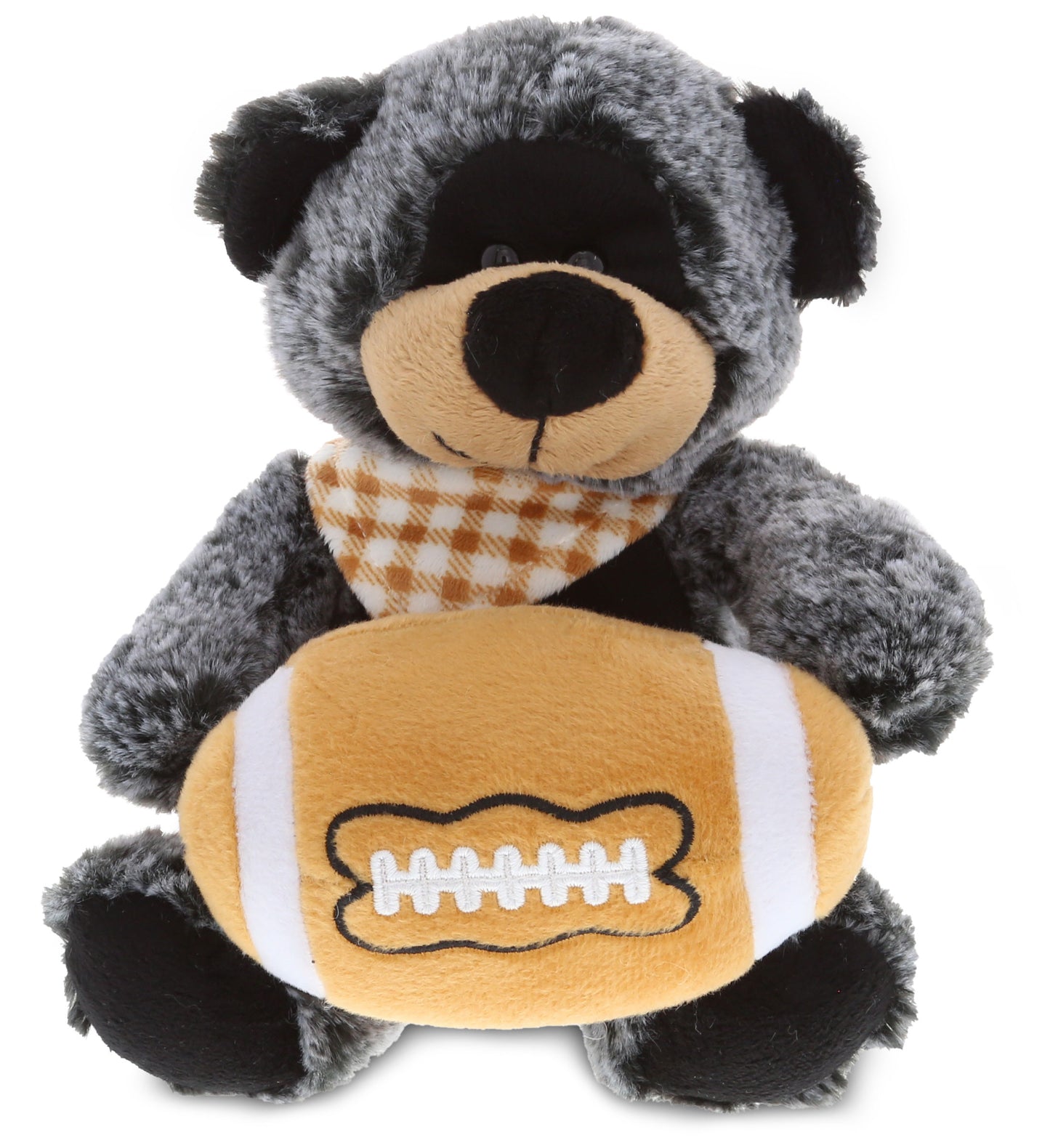 PLUSH FOOTBALL - SUPER-SOFT PLUSH - SITTING BLACK BEAR