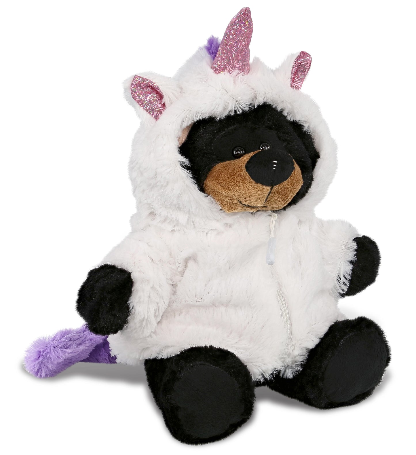 PLUSH UNICORN - SUPER-SOFT PLUSH - BLACK BEAR 9"