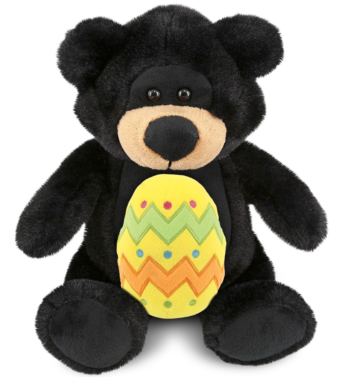 PLUSH EASTER EGG - SUPER-SOFT PLUSH - BLACK BEAR 9"
