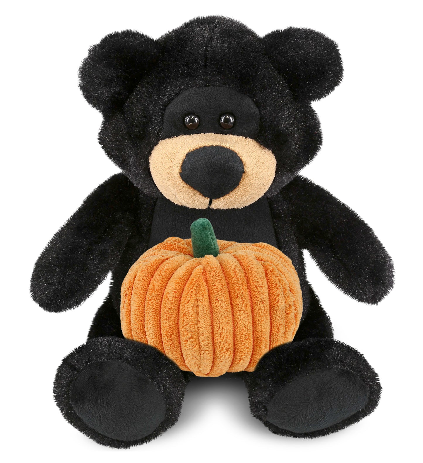 PLUSH PUMPKIN - SUPER-SOFT PLUSH - BLACK BEAR 9"