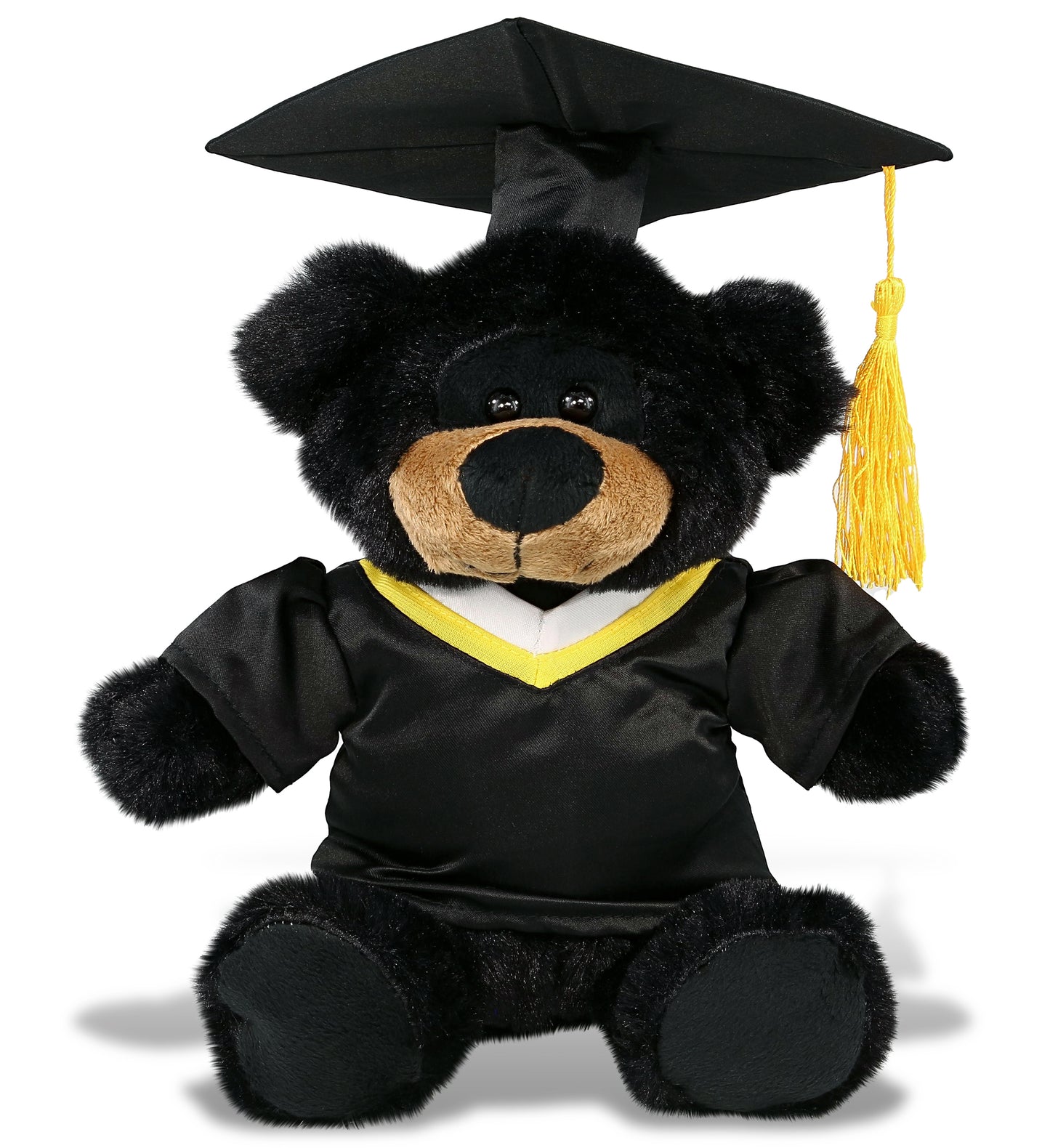 PLUSH GRADUATION - SUPER-SOFT PLUSH - BLACK BEAR 9"