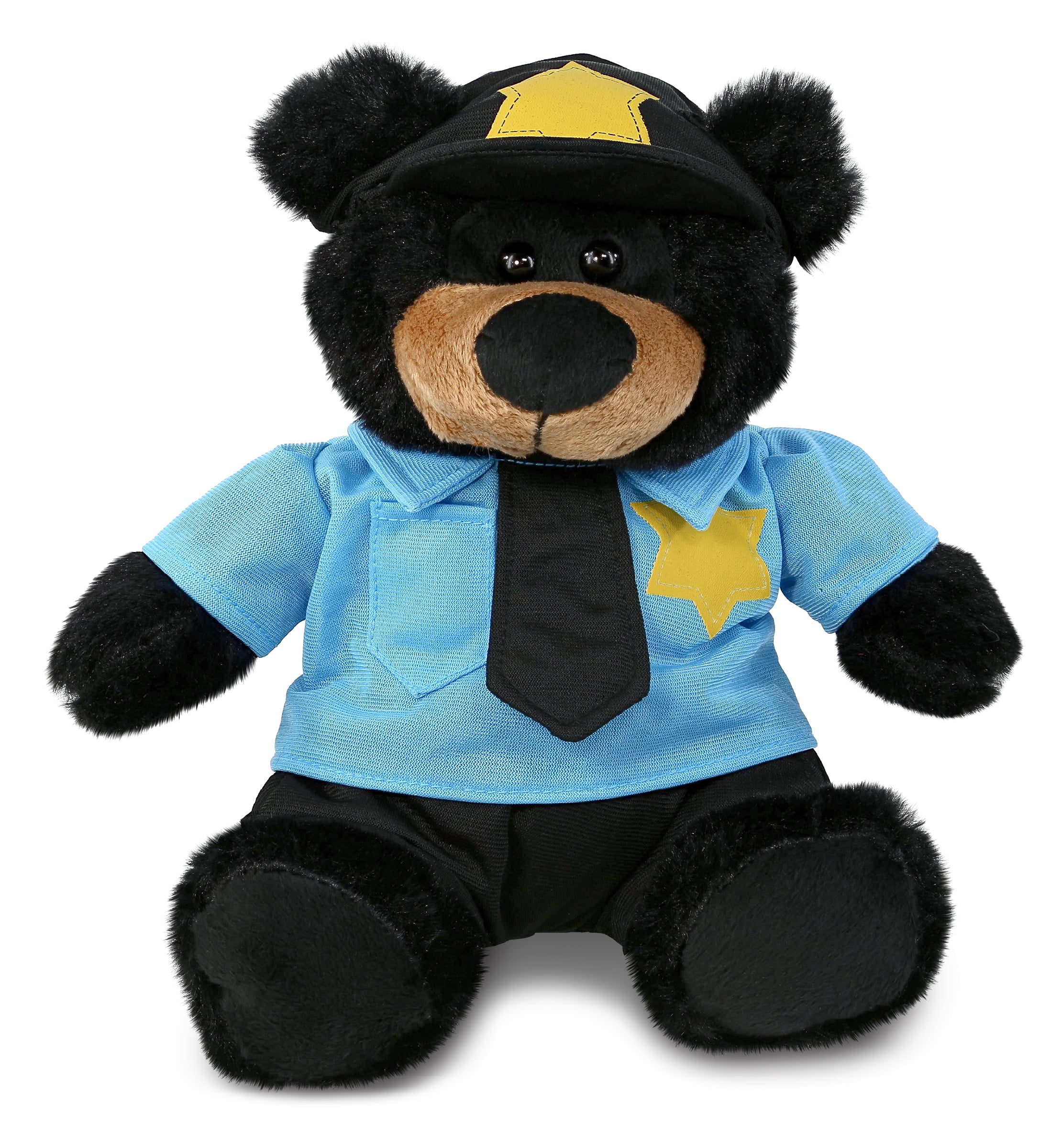 PLUSH POLICE - SUPER-SOFT PLUSH - BLACK BEAR 9"