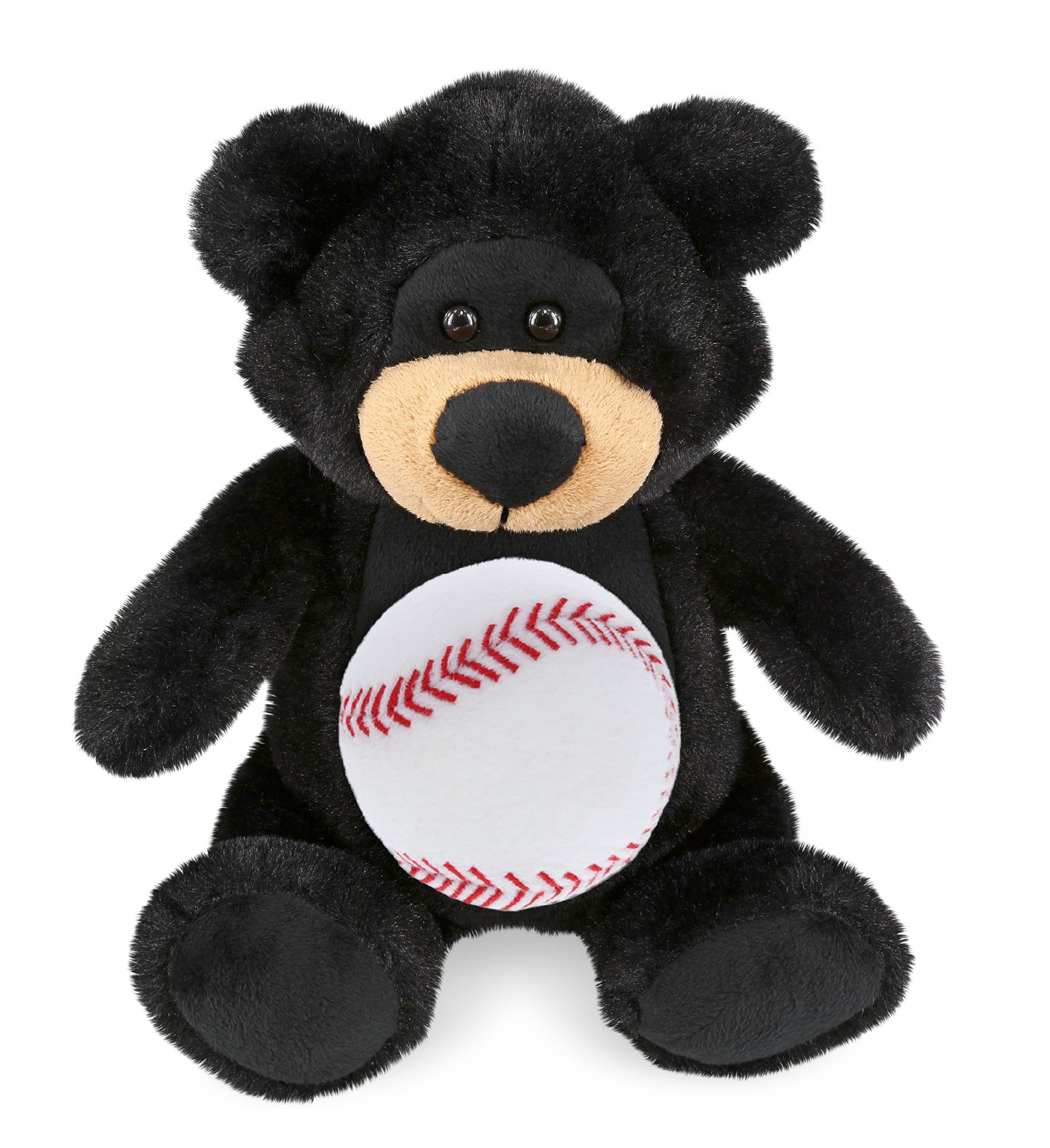 PLUSH BASEBALL - SUPER-SOFT PLUSH - BLACK BEAR 9"