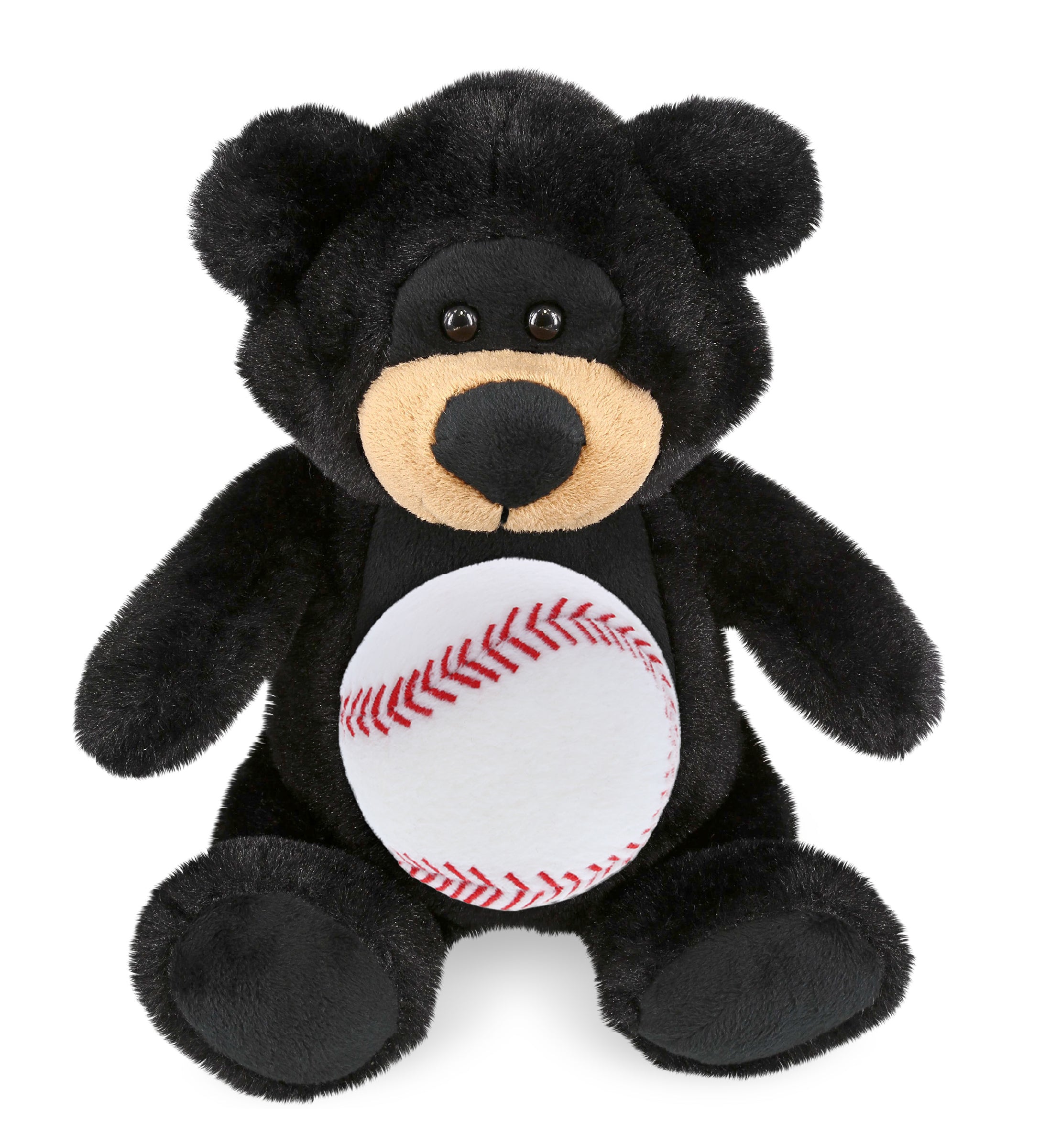 PLUSH BASEBALL - SUPER-SOFT PLUSH - BLACK BEAR 9"