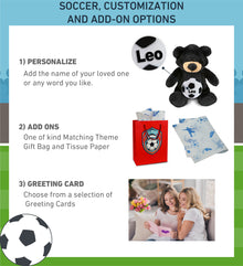 SUPER-SOFT PLUSH - BLACK BEAR 9" WITH SOCCER PLUSH