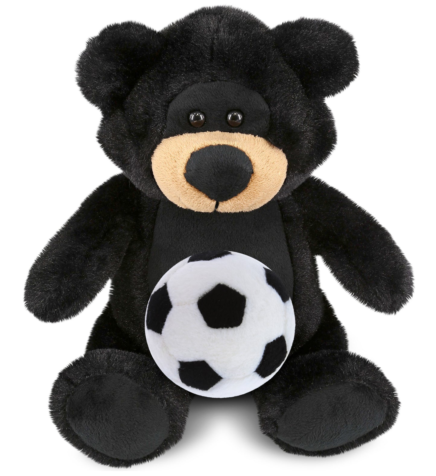 SUPER-SOFT PLUSH - BLACK BEAR 9" WITH SOCCER PLUSH